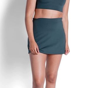 Girlfriend Collective Athletic Sporty Skort High Waist Moss Green